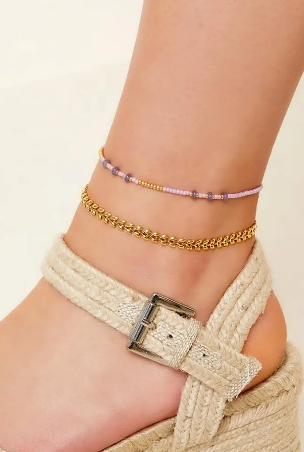 Maldiva Silver Ankle Bracelet - Or'Aliya Bijoux