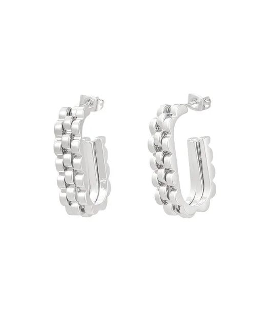 Brooke Earrings Silver - Or'Aliya Bijoux