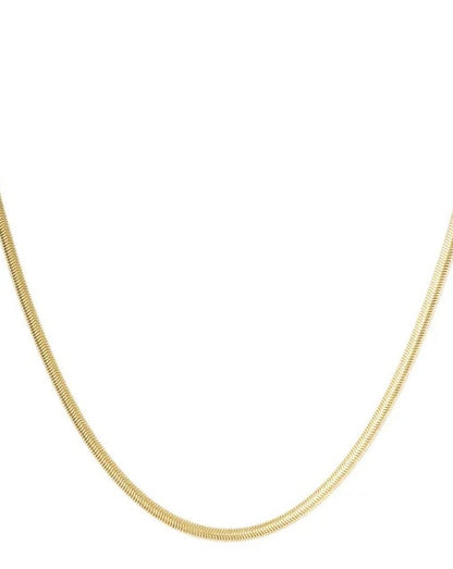 Serena Flat Necklace 4.0MM Gold - Or'Aliya Bijoux