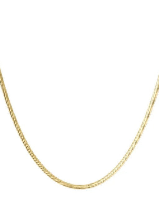 Serena Flat Necklace 4.0MM Gold