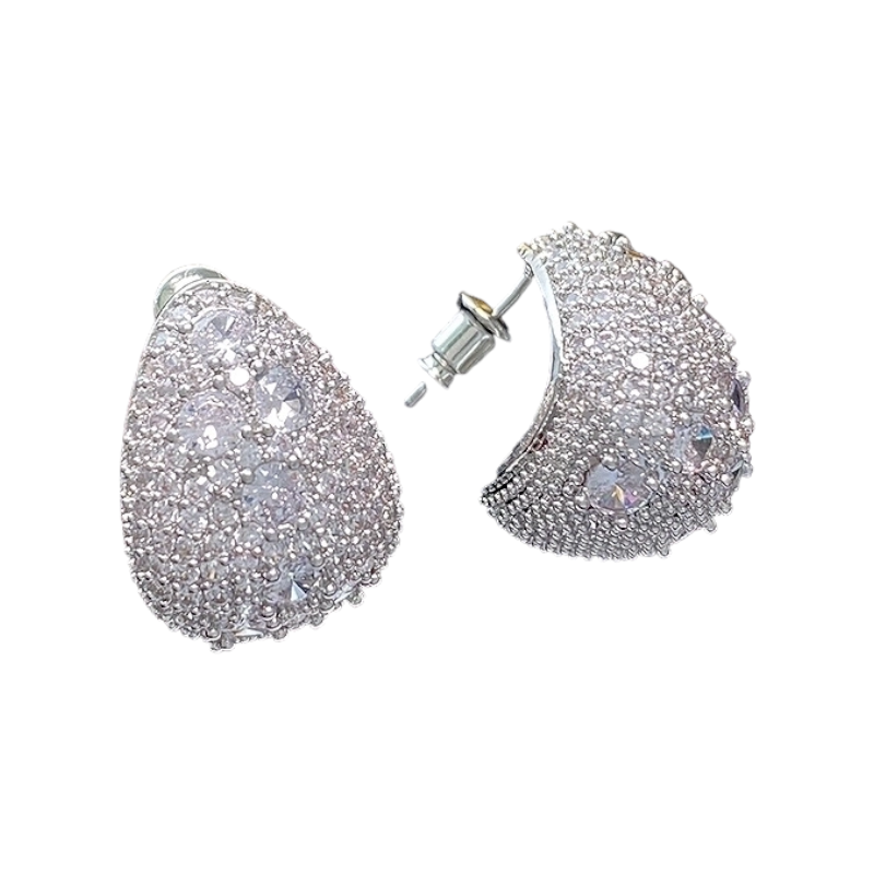 Jamila Earrings Silver - Or'Aliya Bijoux