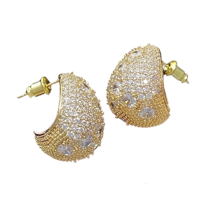 Jamila Earrings Gold - Or'Aliya Bijoux