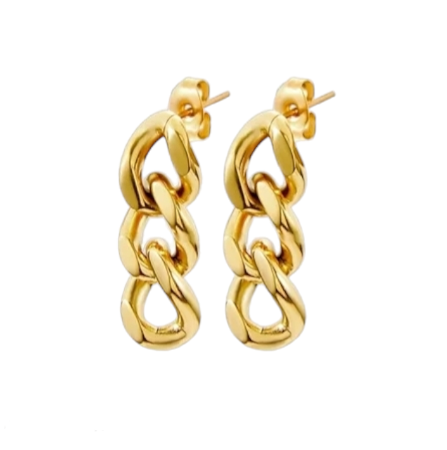 Lara Earrings Gold - Or'Aliya Bijoux