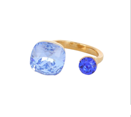 Nour Ring Light Sapphire & Majestic Blue - Or'Aliya Bijoux