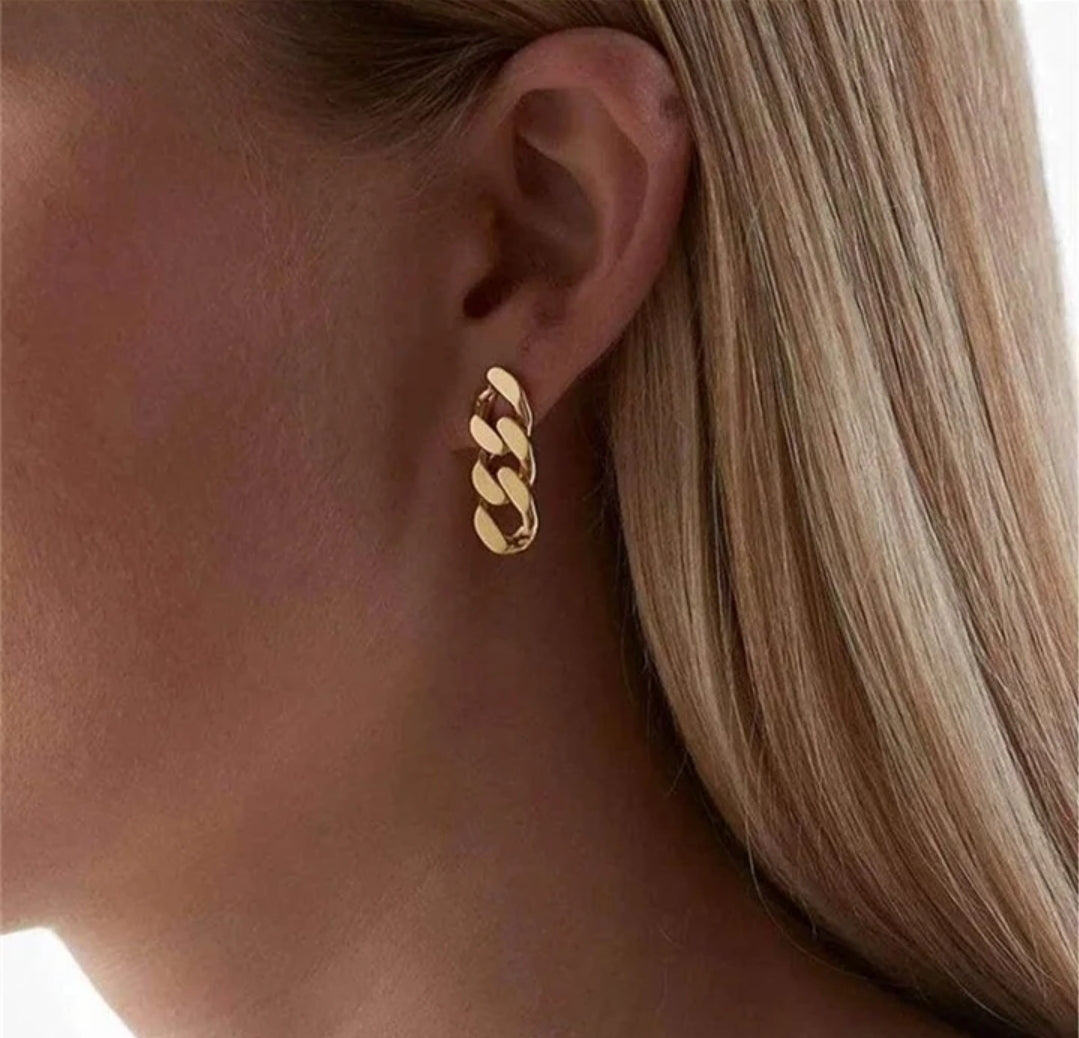 Lara Earrings Gold - Or'Aliya Bijoux