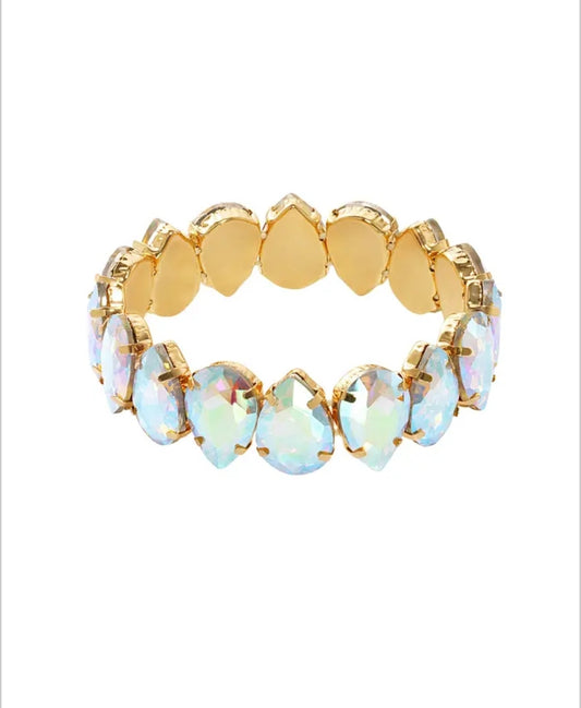 Ritz Bracelet White & Gold - Or'Aliya Bijoux