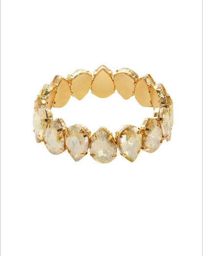 Ritz Bracelet Champagne & Gold - Or'Aliya Bijoux