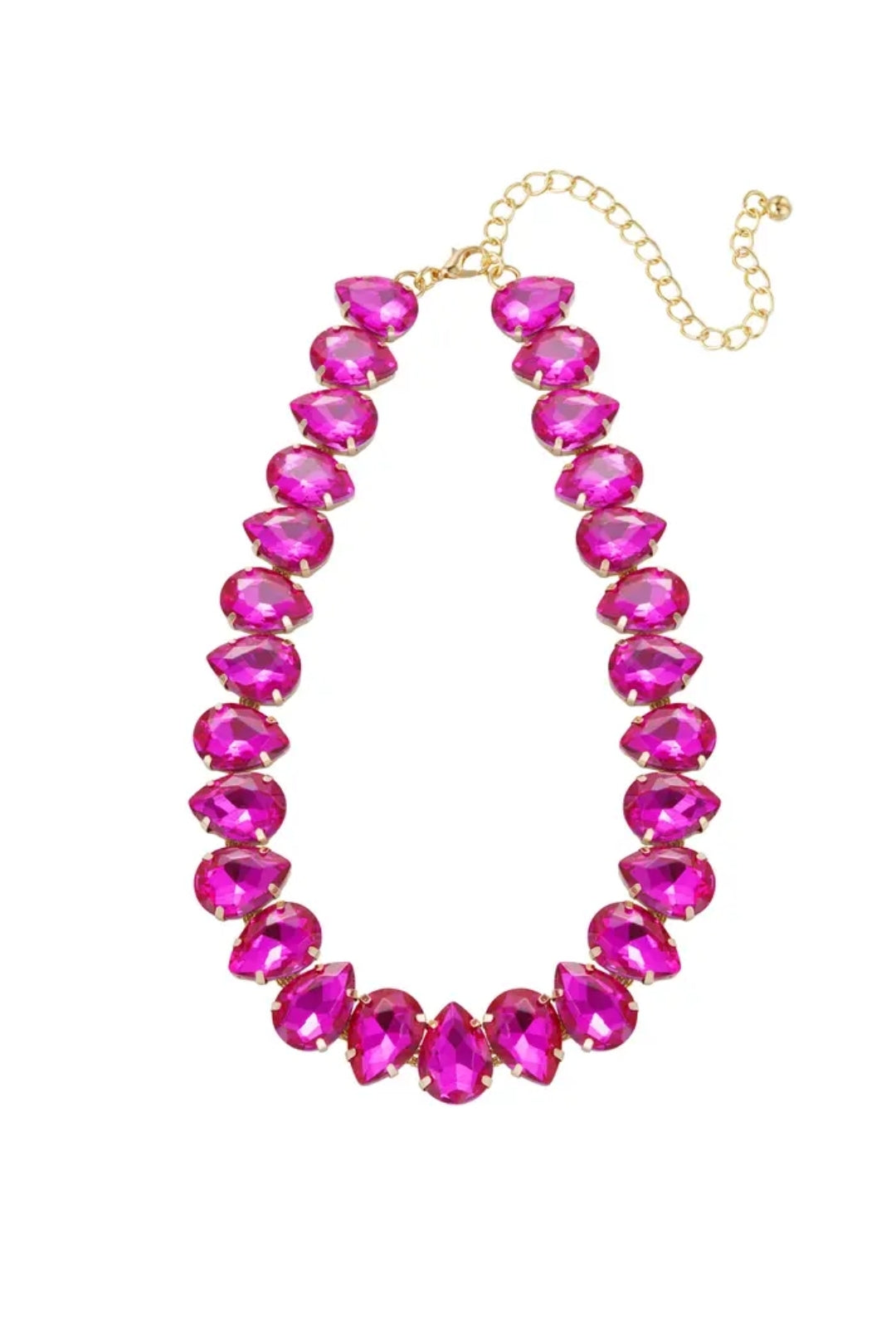 Ritz Necklace Hot Pink & Gold - Or'Aliya Bijoux