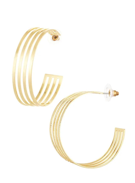 Hanna Hoop Earrings Gold - Or'Aliya Bijoux