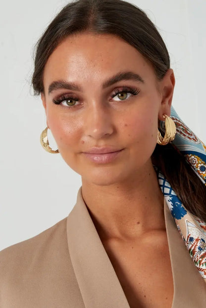 Donna Hoop Earrings Gold - Or'Aliya Bijoux