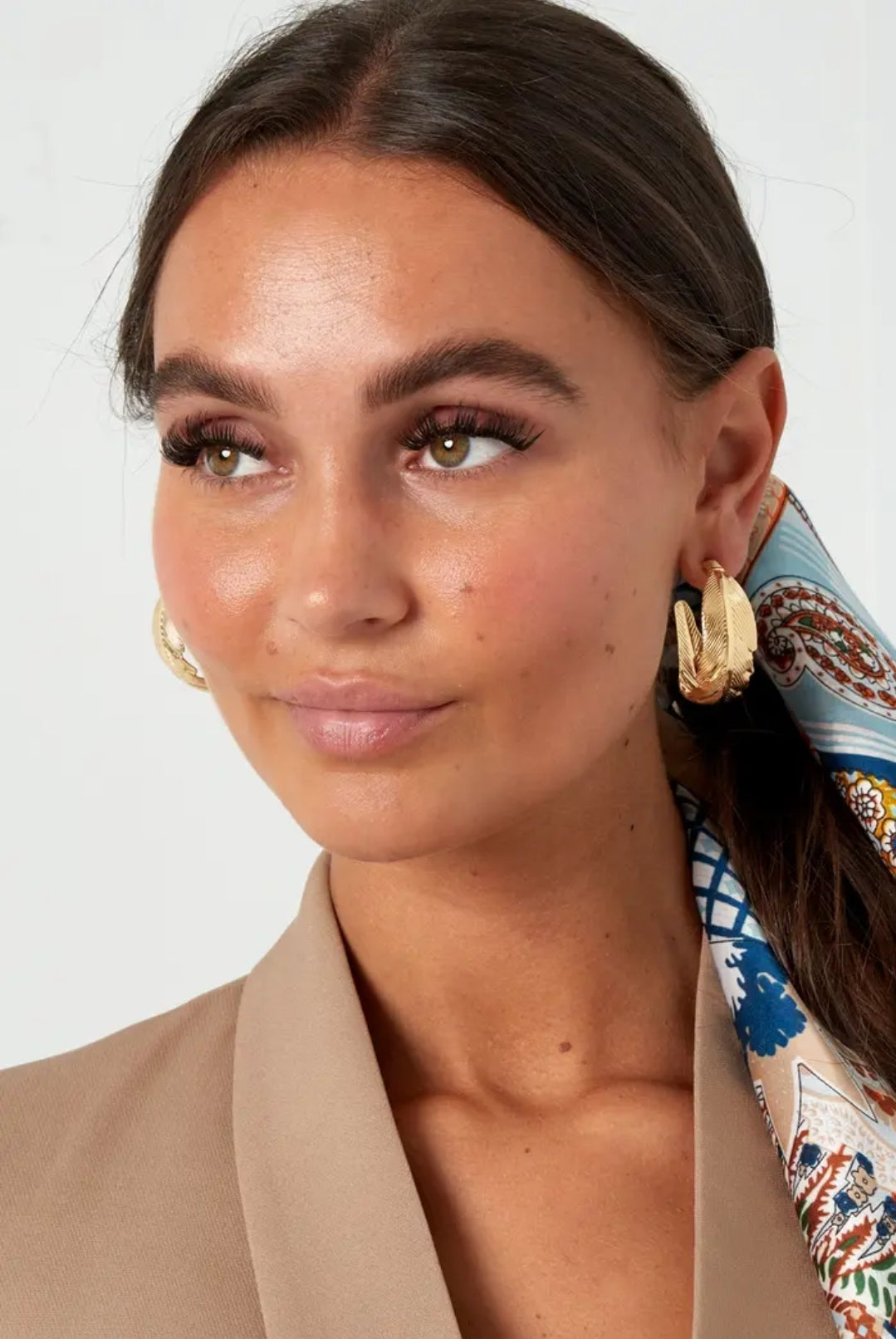 Donna Hoop Earrings Gold - Or'Aliya Bijoux