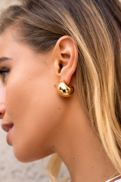 Amber Earrings Gold - Or'Aliya Bijoux