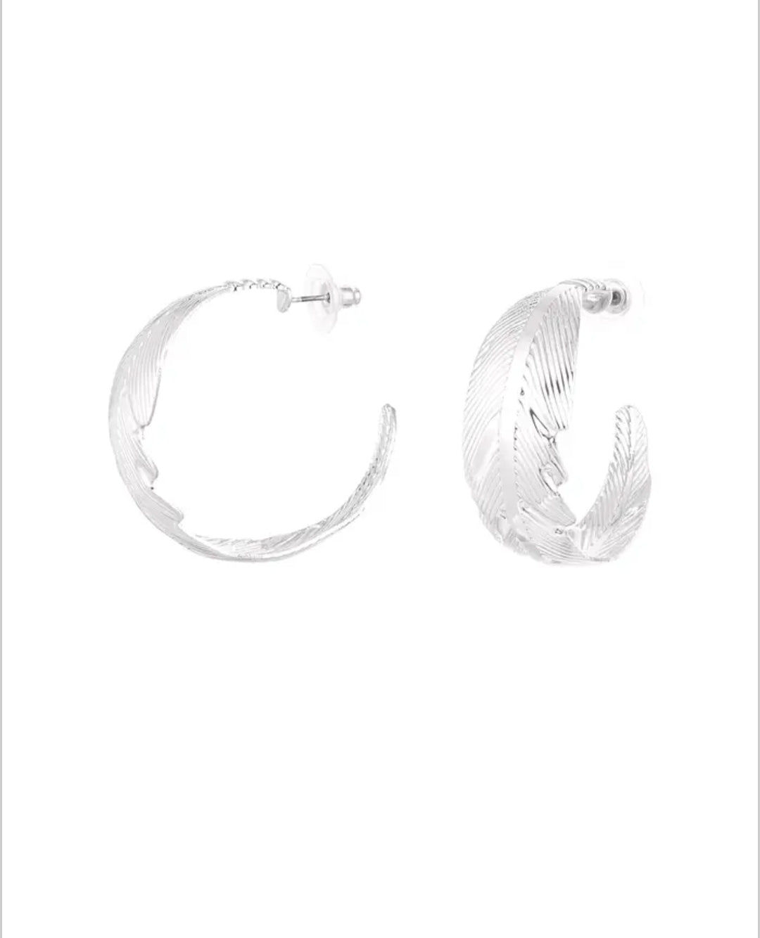 Donna Hoop Earrings Silver - Or'Aliya Bijoux