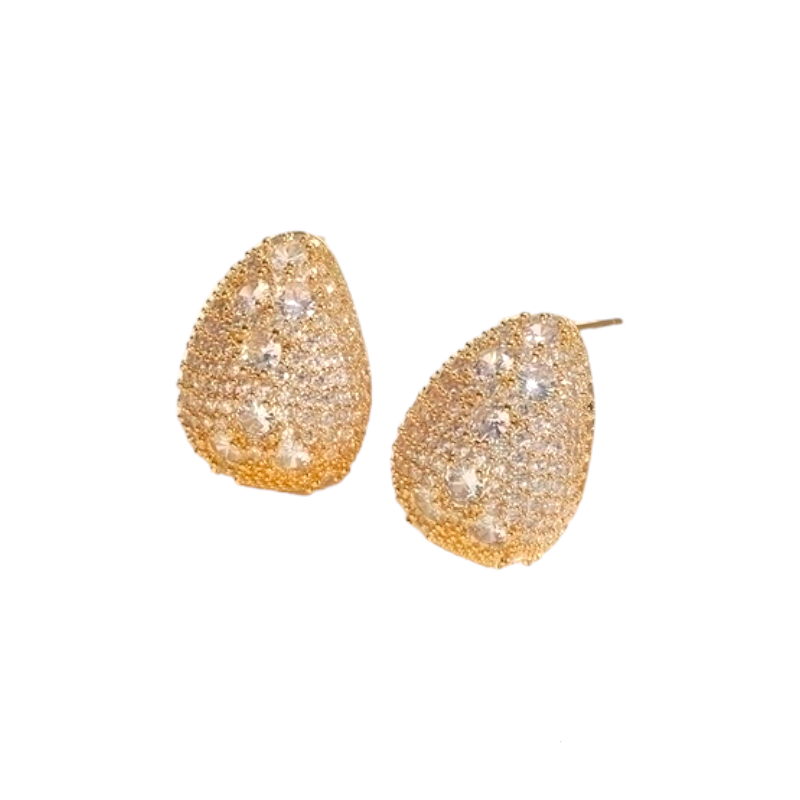 Jamila Earrings Gold - Or'Aliya Bijoux